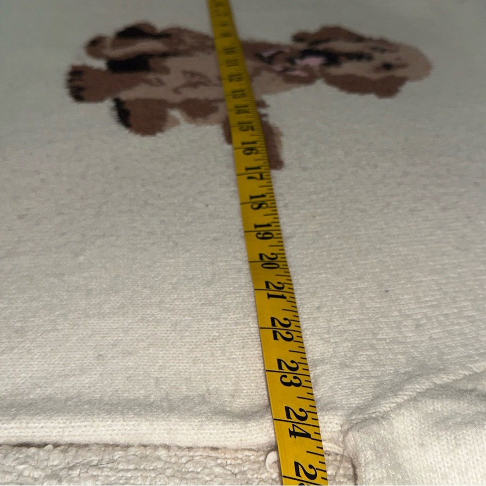 NWT Hazel Moon Women's Cream Sweater with Dog Design Sz XL - Picture 7 of 11